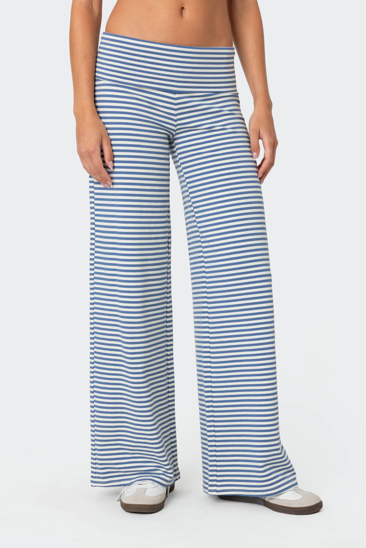 Lilah Striped Fold Over Pants - Image 2