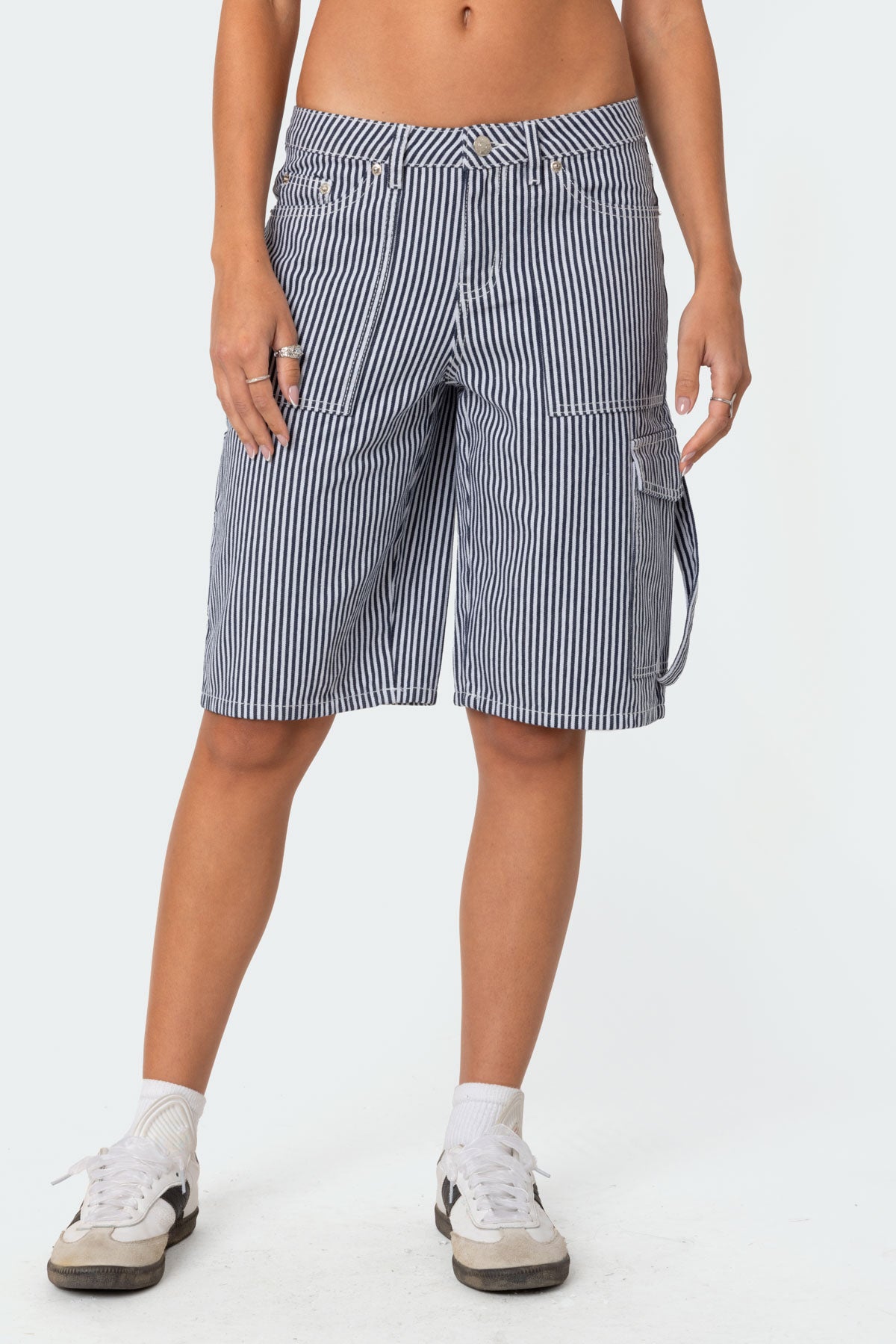 Friday Striped Low Rise Cargo Shorts - Image 2