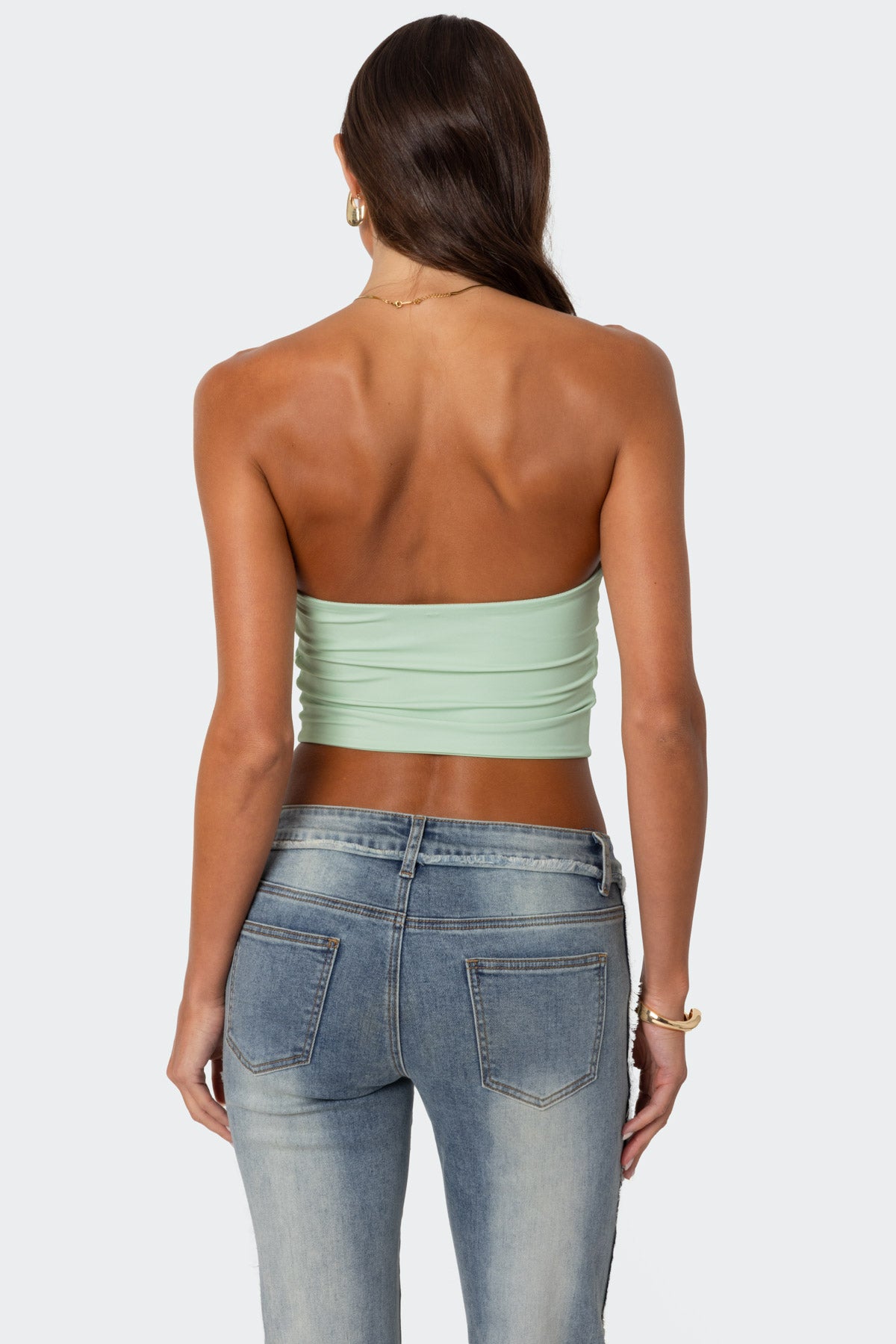 Cinched Strapless Triangle Top - Image 5