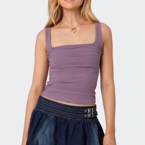 Rio Ruched Square Neck Top