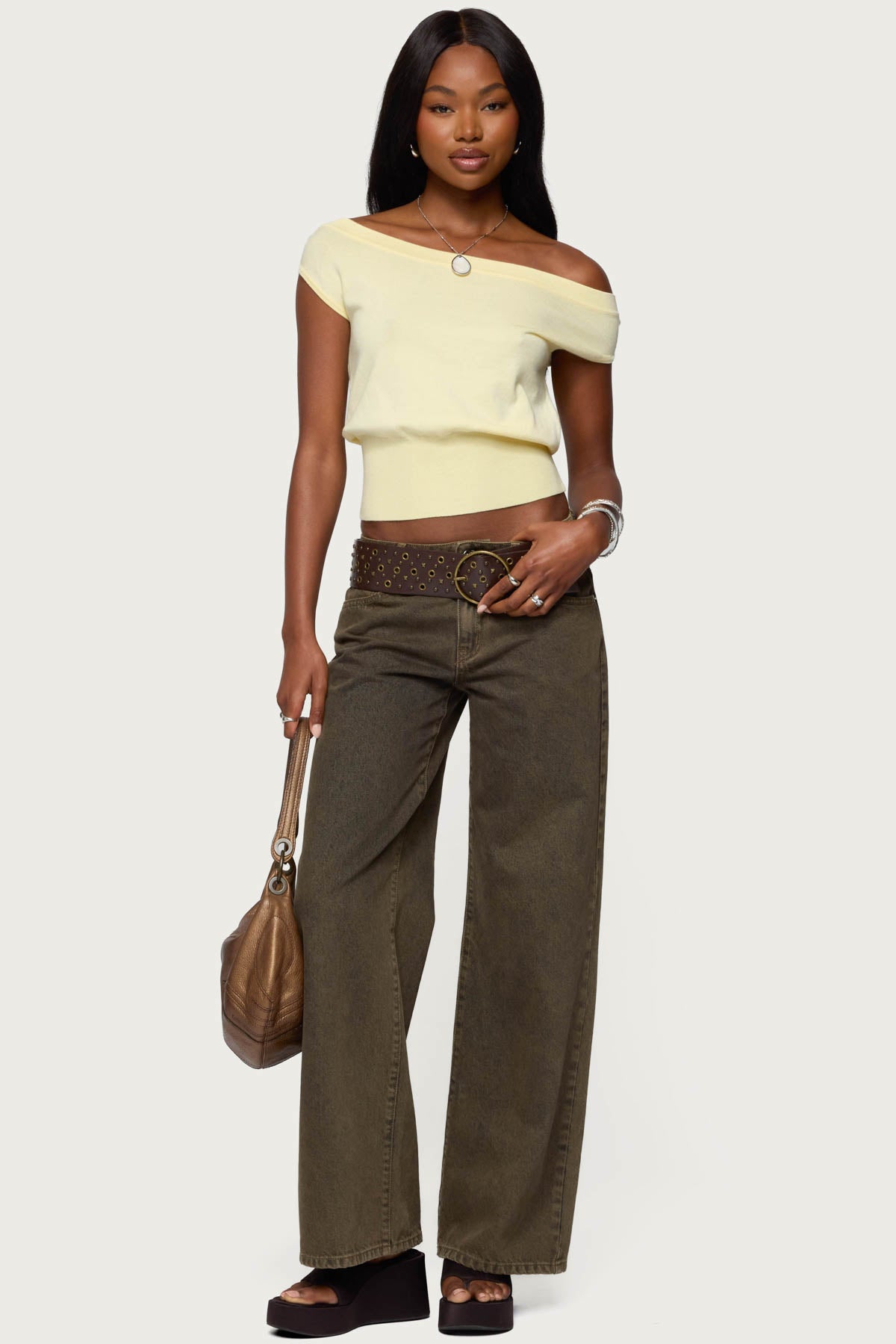 Michaela Off Shoulder Knit Top - Image 2