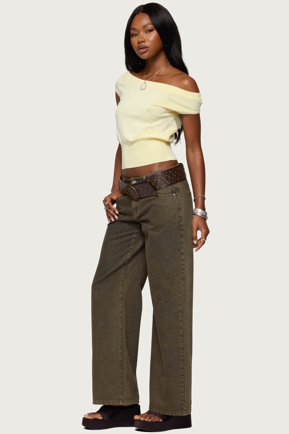 Michaela Off Shoulder Knit Top - Image 4