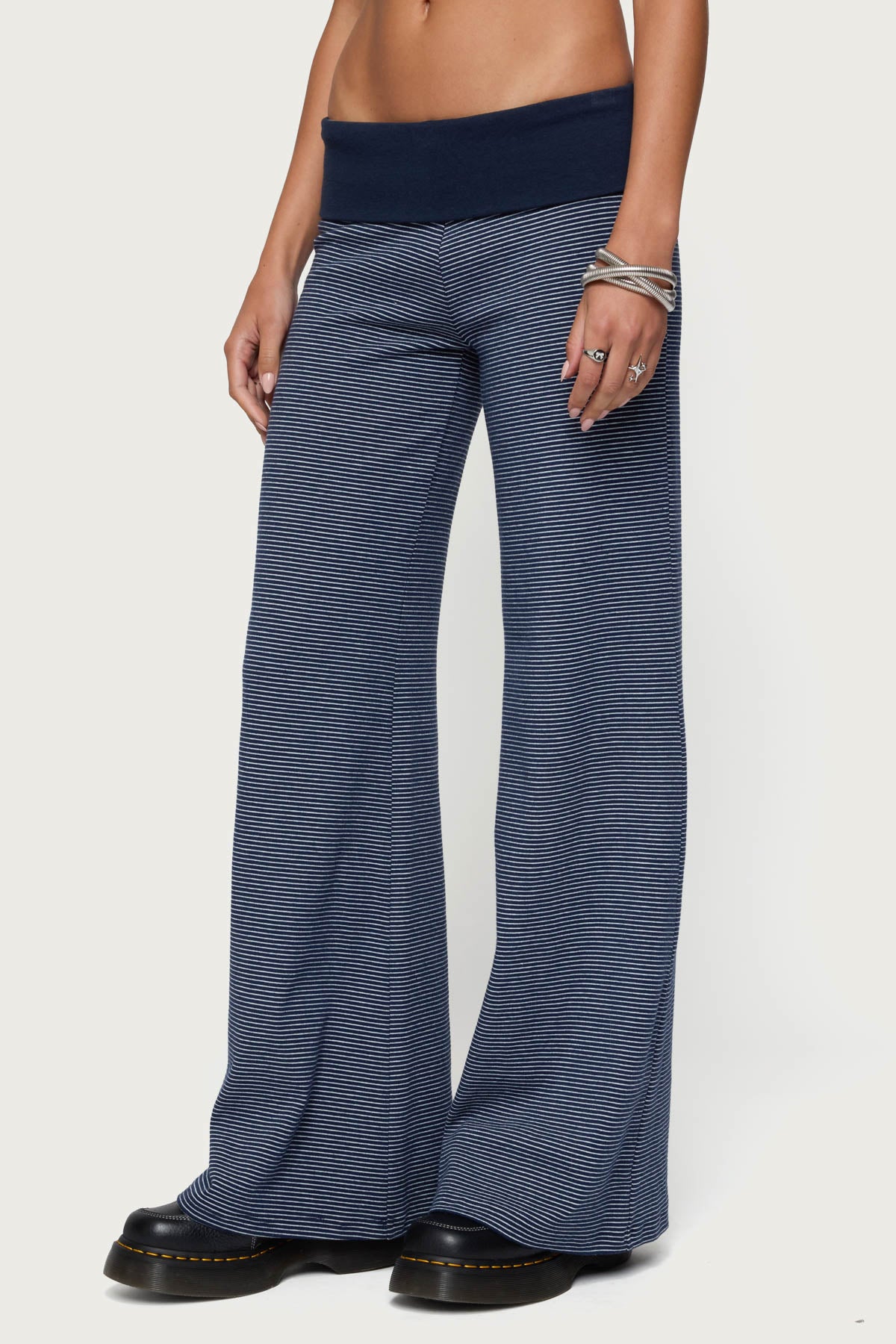 Amarna Striped Fold Over Pants - Image 4