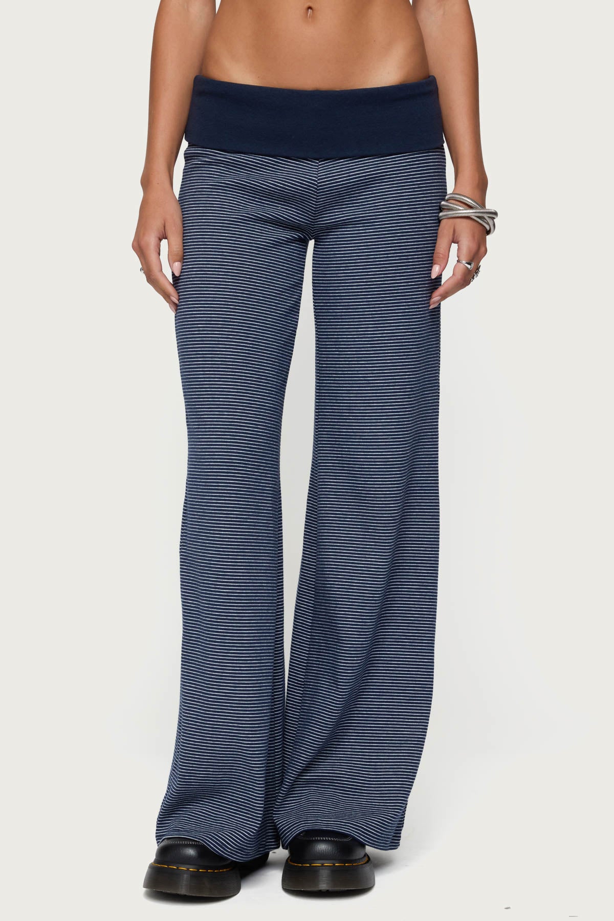 Amarna Striped Fold Over Pants - Image 2