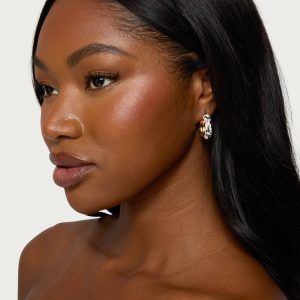 Vintage Floral Hoop Earrings