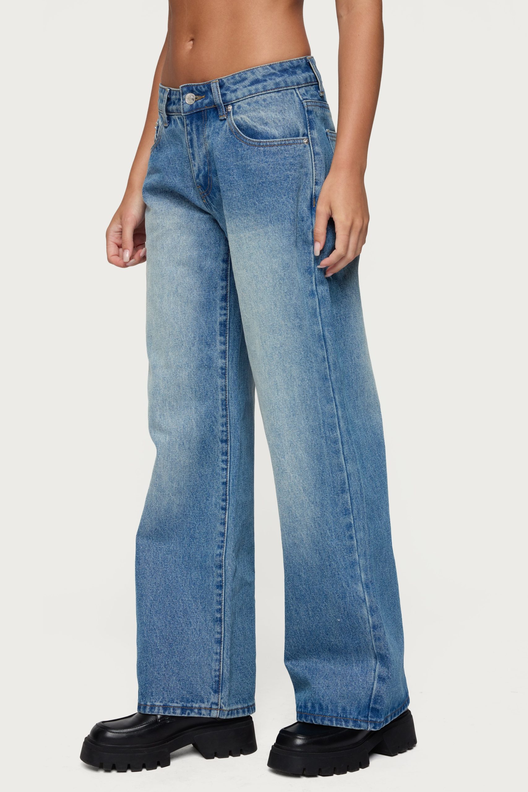 Magda Low Rise Acid Wash Jeans - Image 4