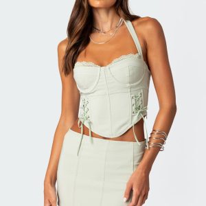 Audrina Side Lace Up Cupped Corset