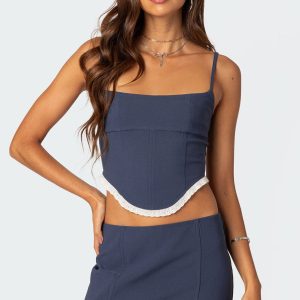 Thora Woven Lace Up Corset