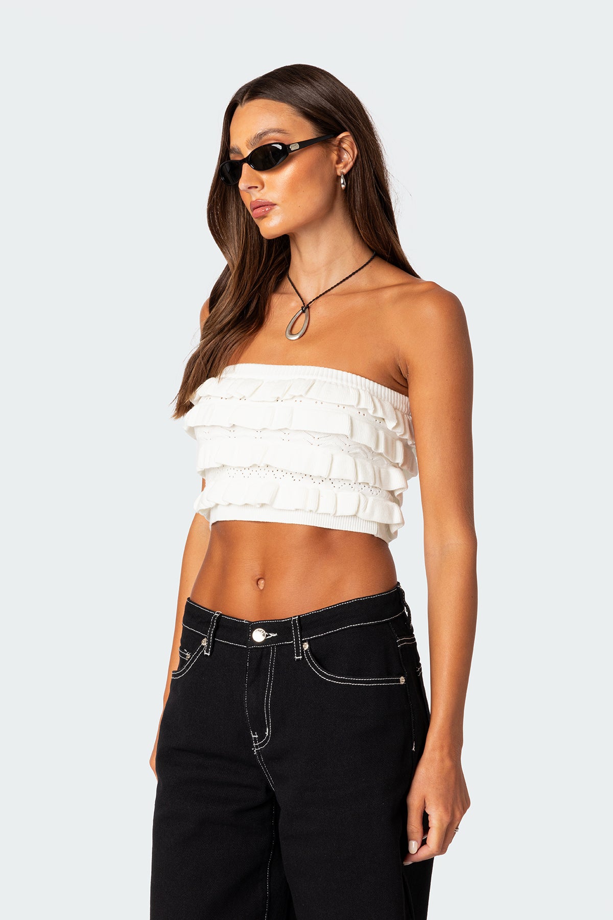 Robin Ruffle Knit Tube Top - Image 3