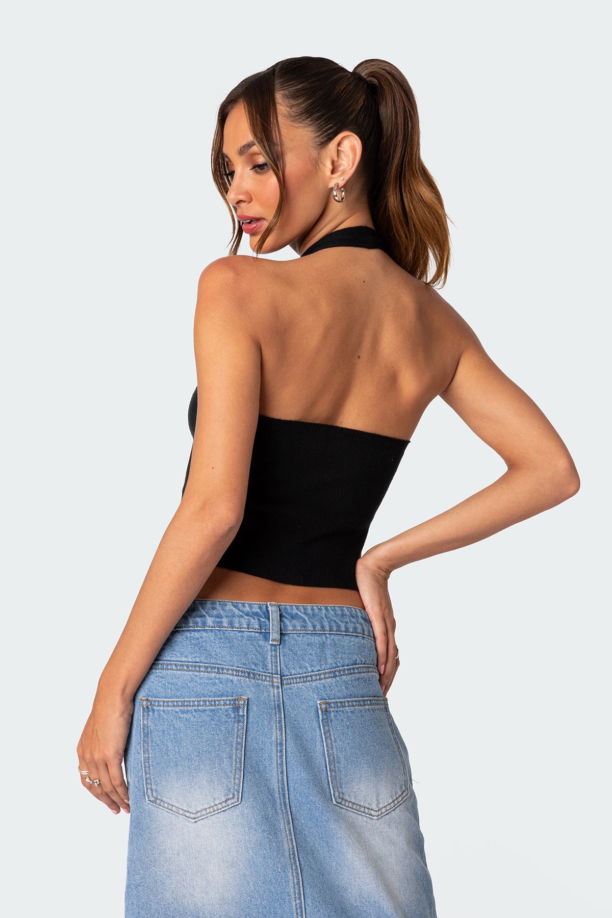 Sculpt Knitted Split Front Top - Image 4