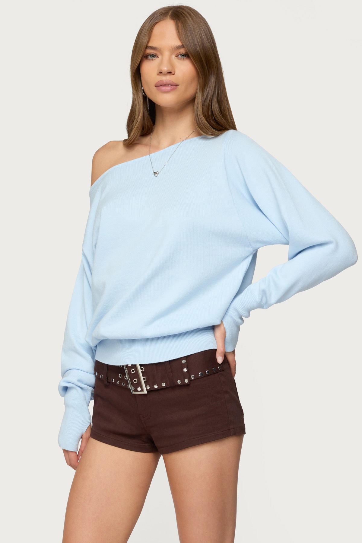 Off Shoulder Oversized Sweater - Image 3