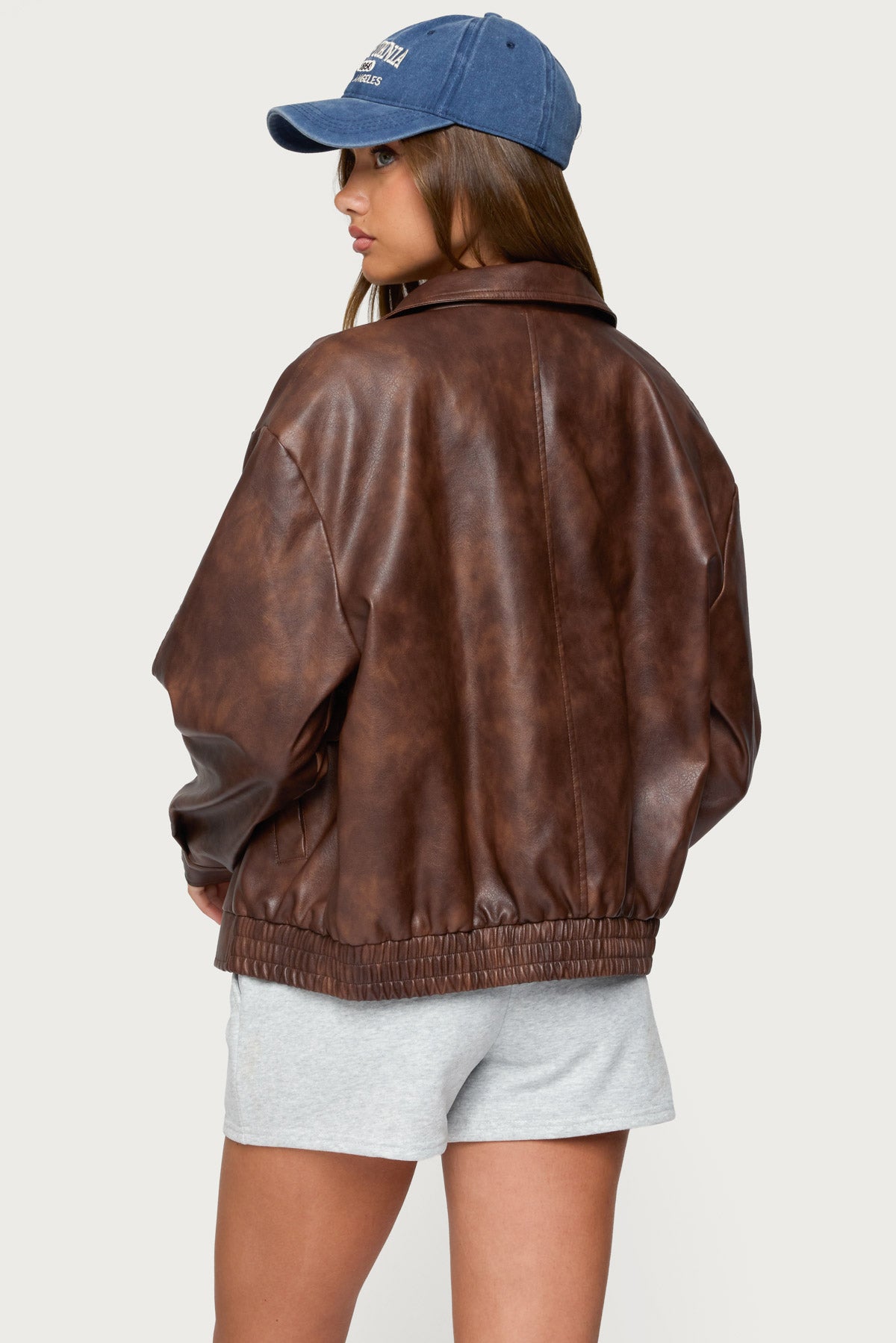 Ardella Oversized Faux Leather Jacket - Image 6