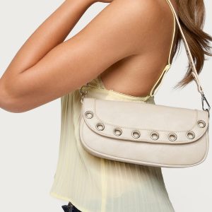 Grommet Faux Leather Bag