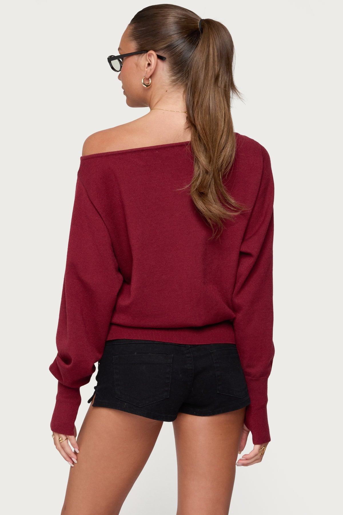 Off Shoulder Oversized Sweater - Image 6