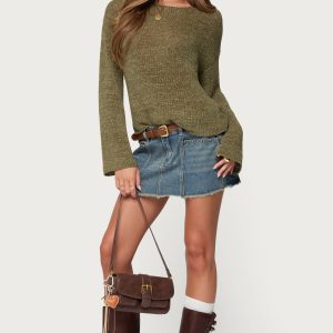 Keiko Studded Denim Mini Skirt