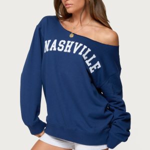 Nashville Oversized Wide Neck Sweatshirt