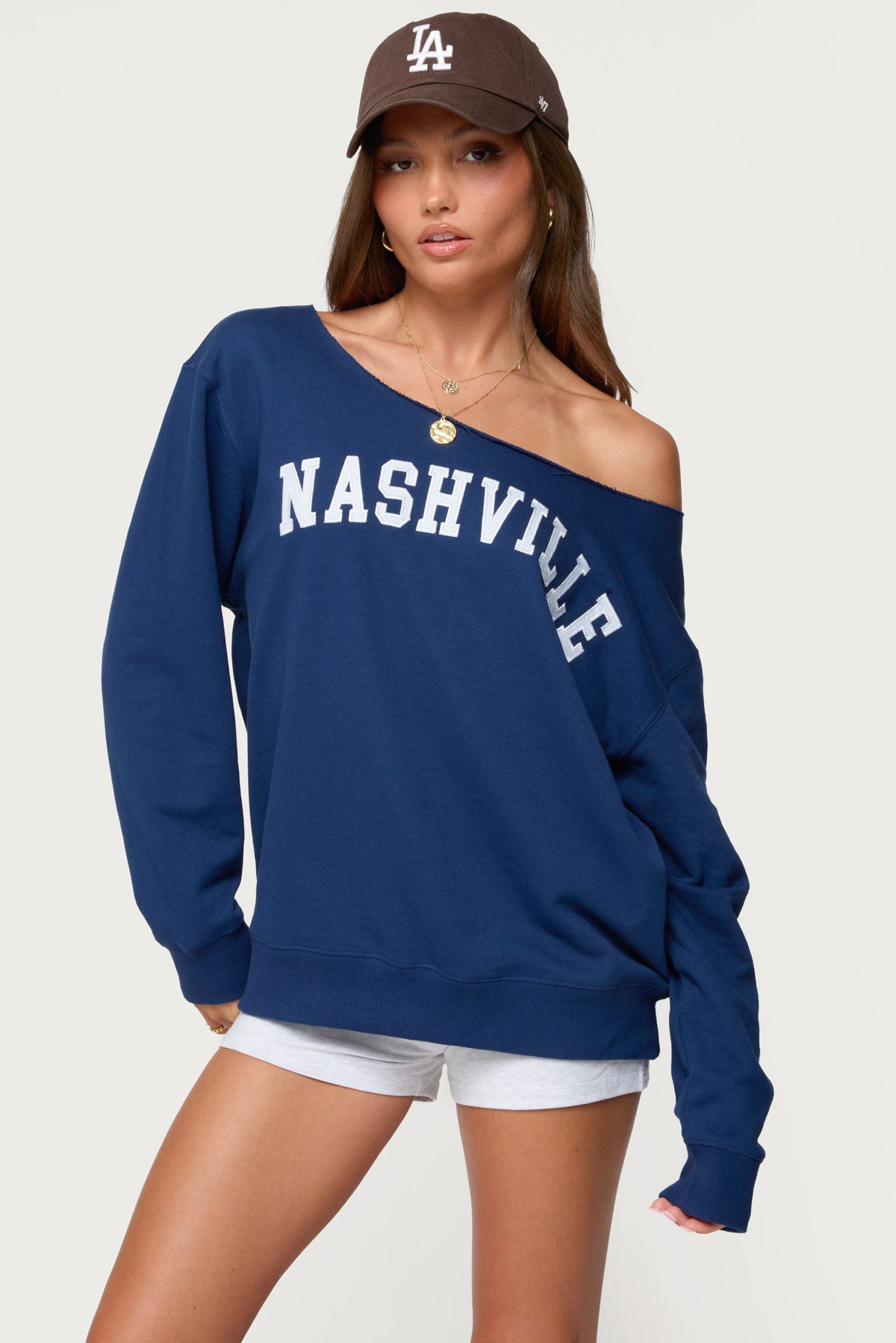 Nashville Oversized Wide Neck Sweatshirt - Image 3