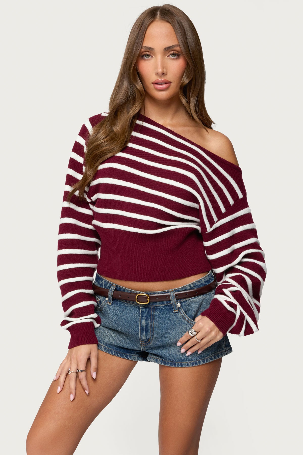 Mika Off Shoulder Oversized Sweater - Image 2