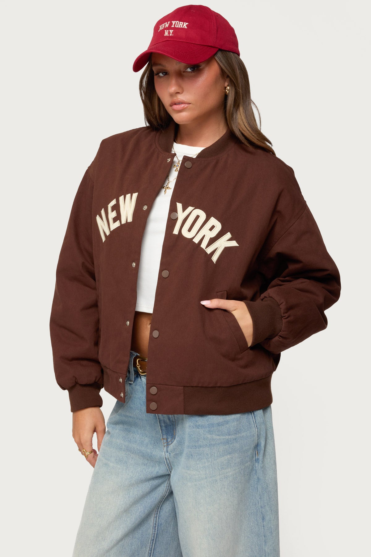 Big Apple Oversized Bomber Jacket - Image 4