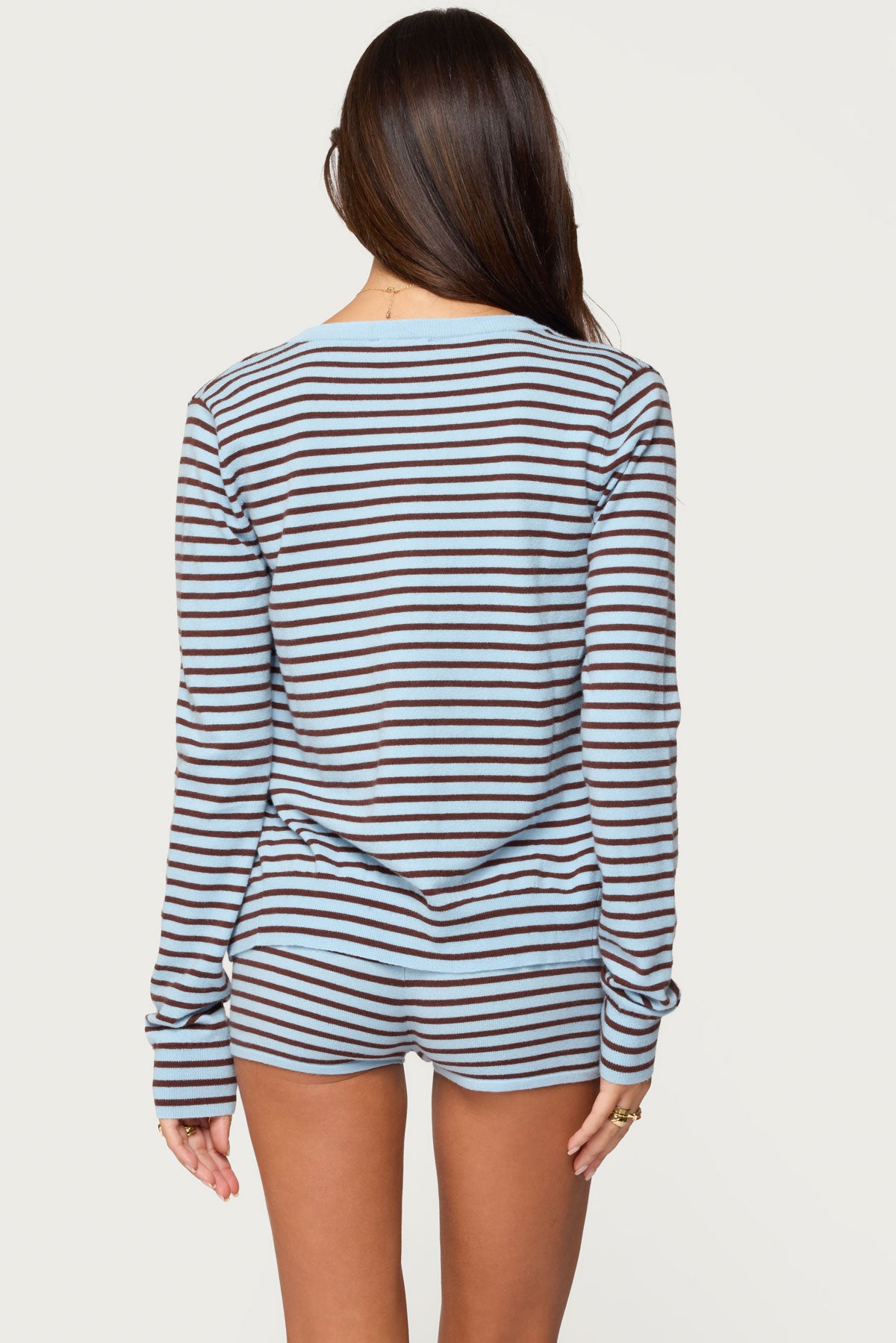 Lillian Striped Button Up Knit Cardigan - Image 6