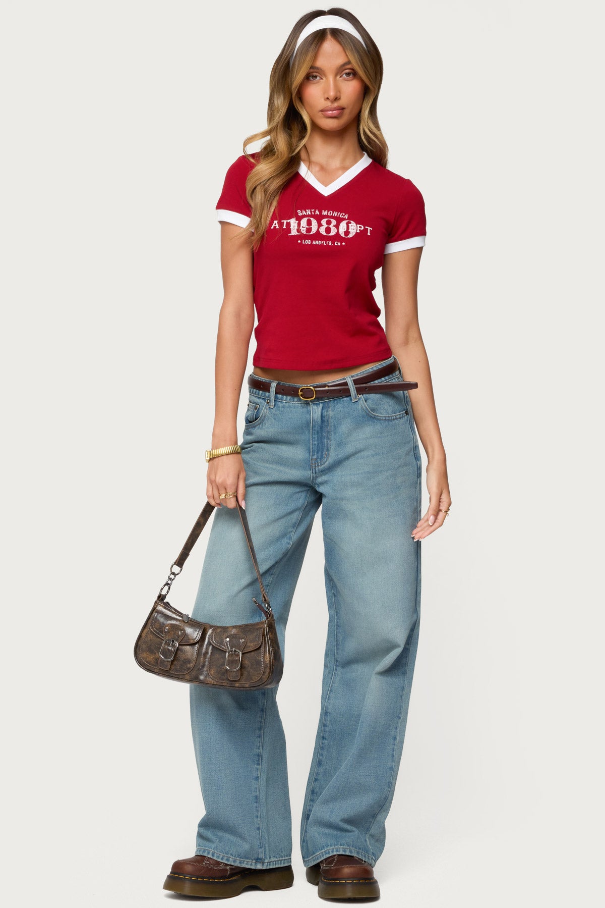 Santa Monica V Neck T Shirt - Image 2