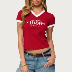 Santa Monica V Neck T Shirt