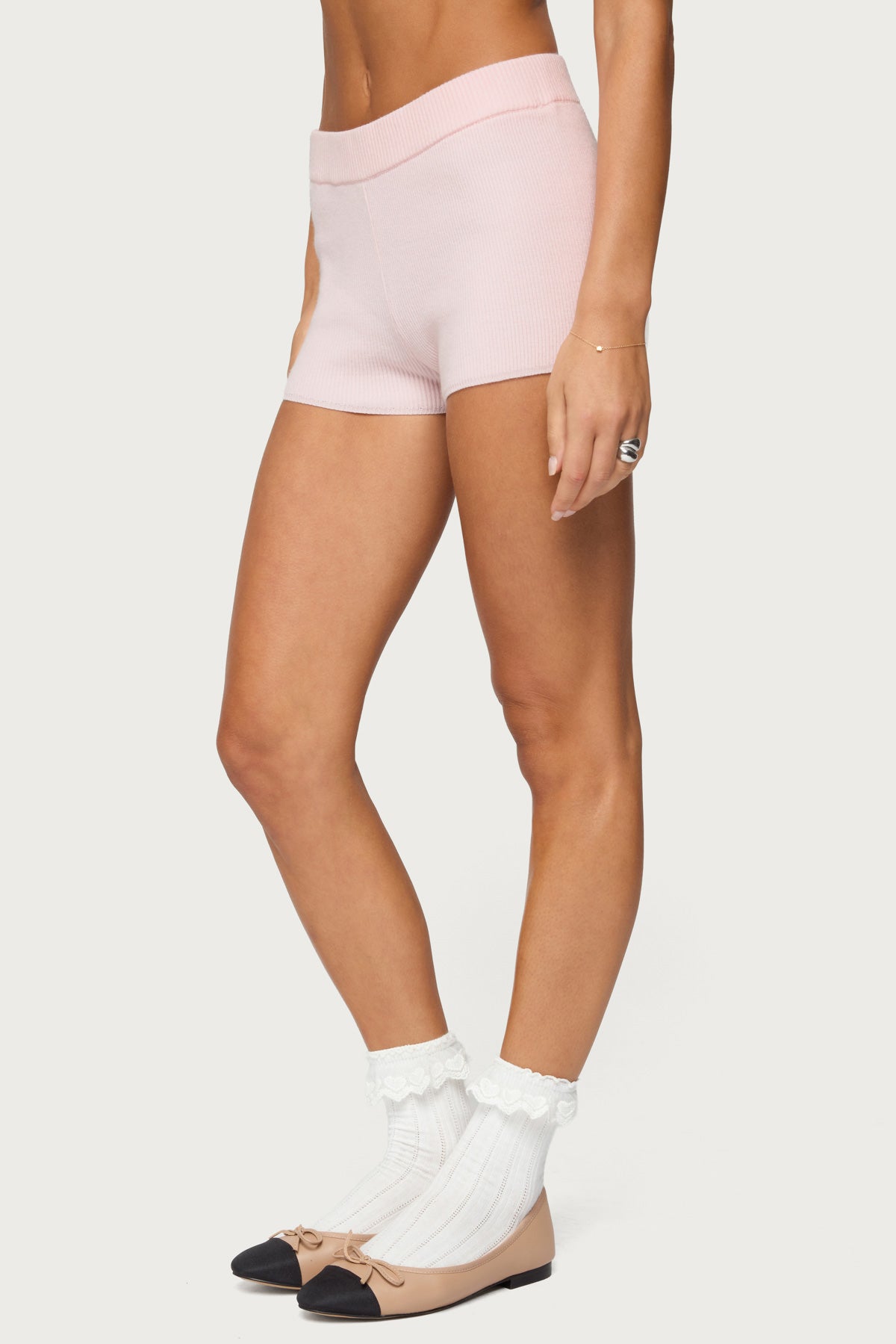 Lorie Ribbed Knit Shorts - Image 4