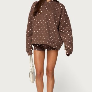 Chelsie Polka Dot Foldover Shorts