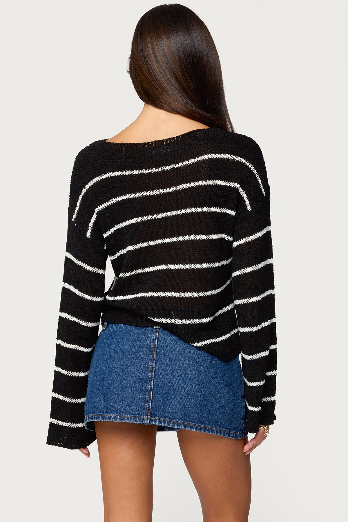 Drop Shoulder Light Knit Sweater - Image 5