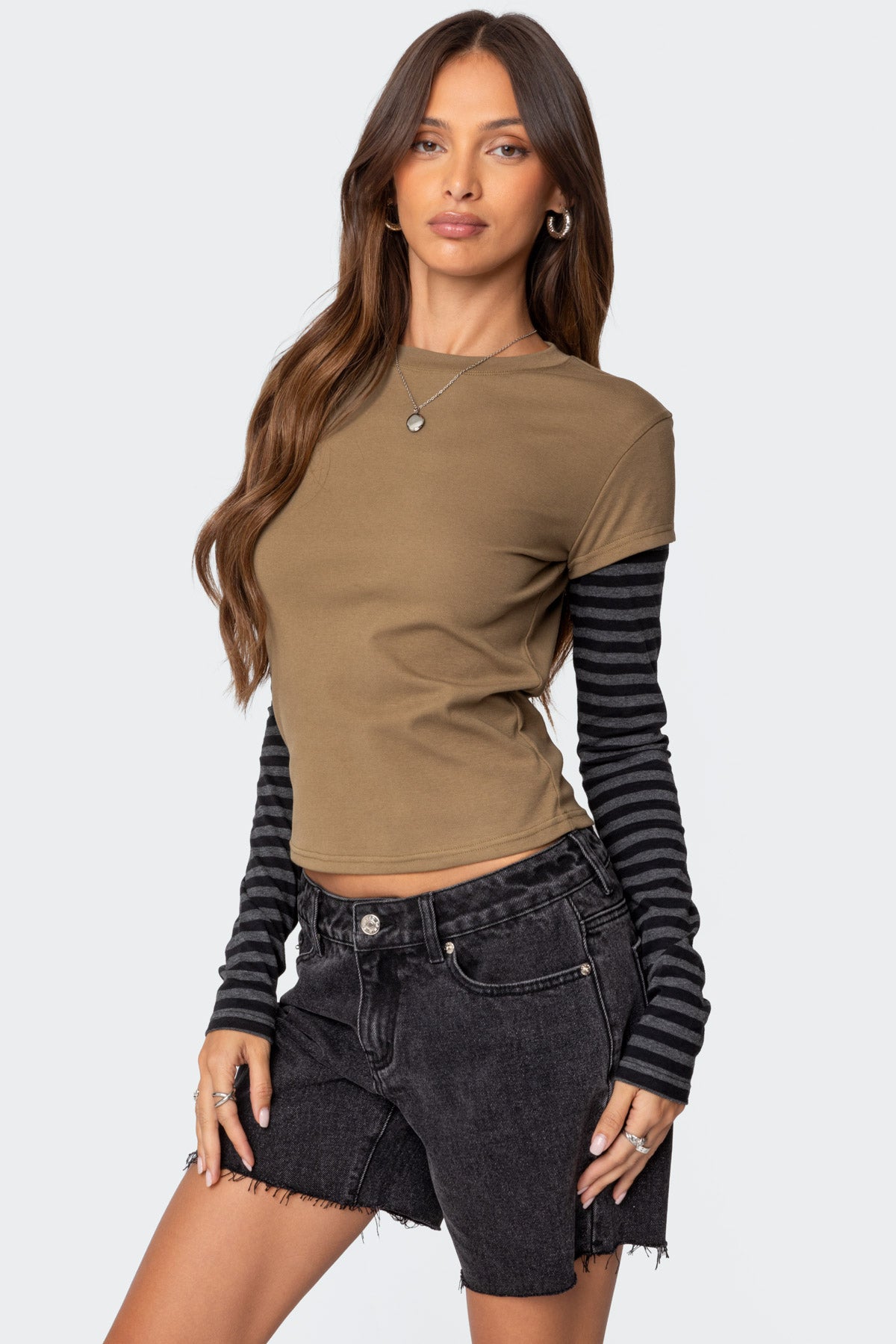Eliana Layered Long Sleeve T Shirt - Image 3
