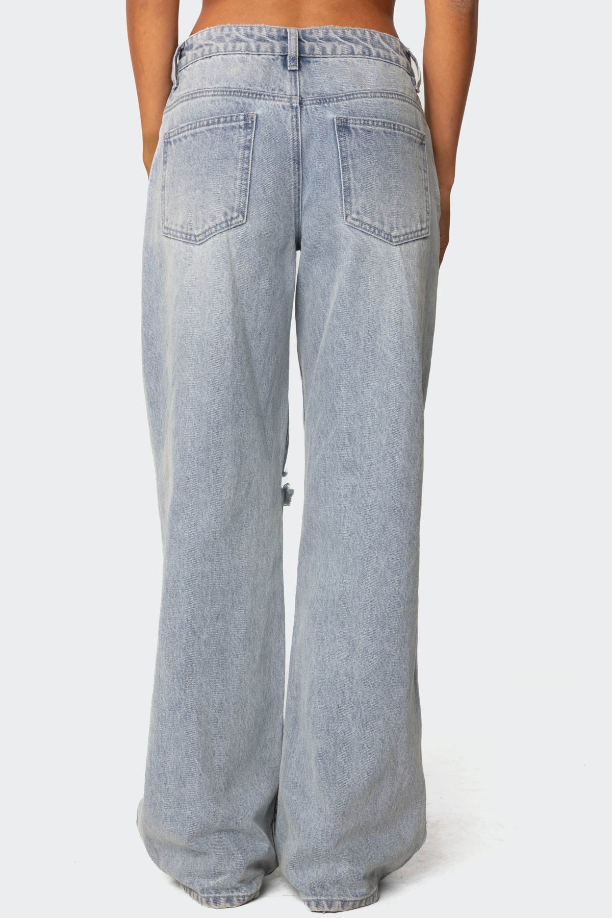 Adam Distressed Wide Leg Jeans - Image 5