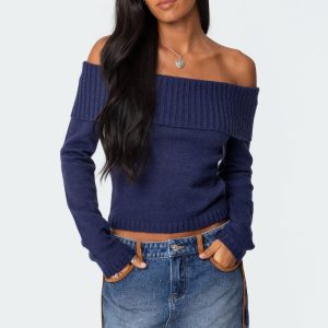 Tamara Fold Over Knit Top