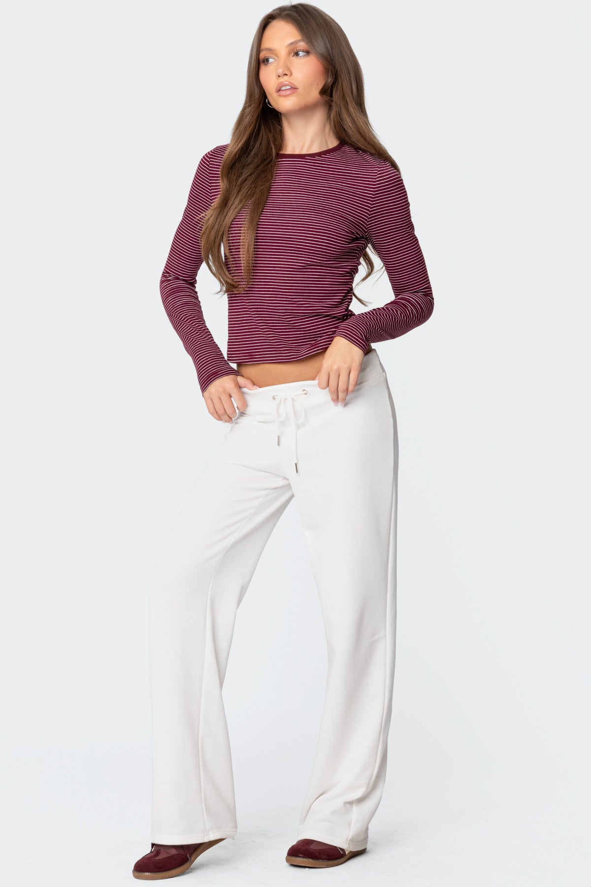 Brianna Striped Long Sleeve T Shirt - Image 4