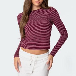 Brianna Striped Long Sleeve T Shirt