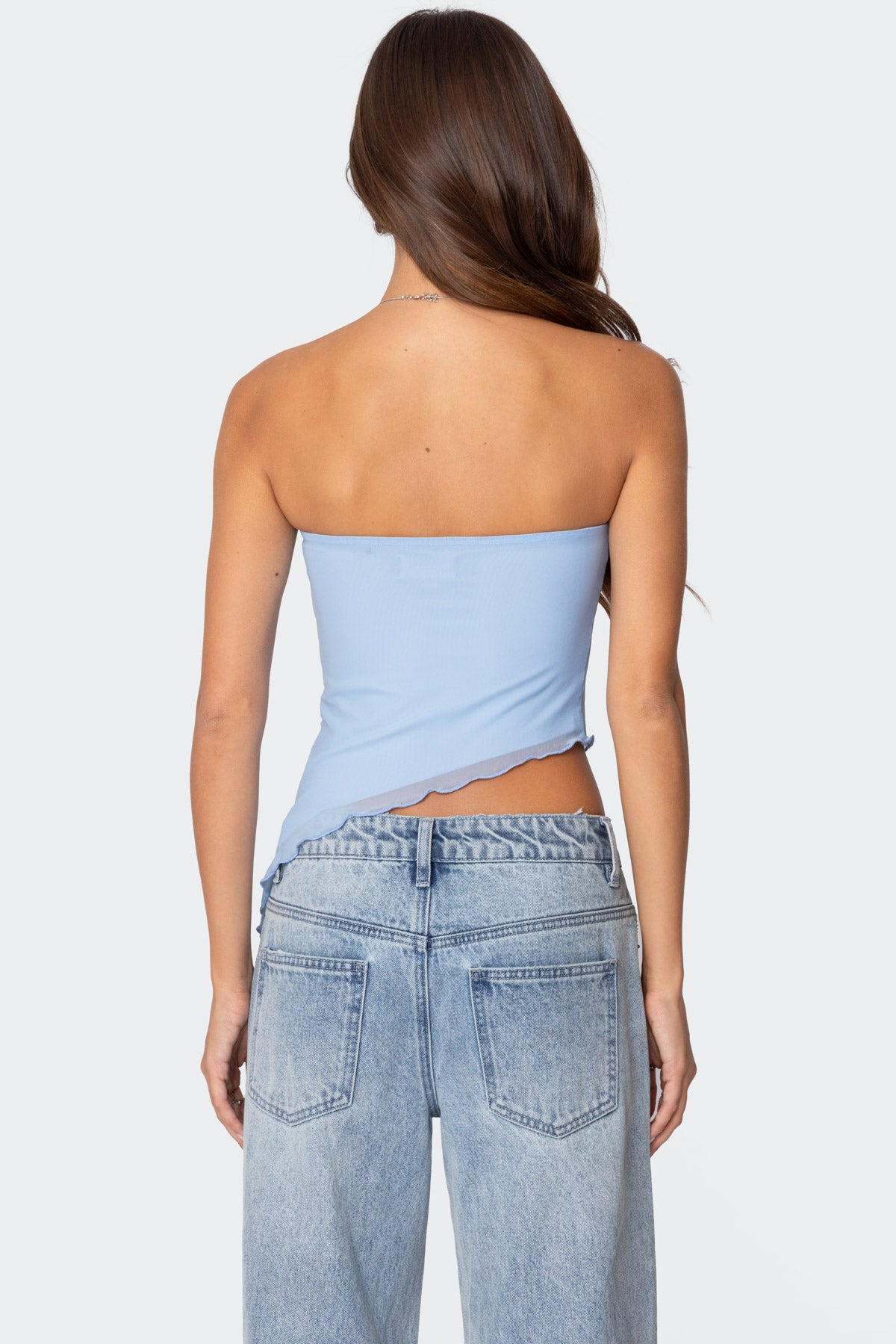 Vivi Mesh Asymmetric Tube Top - Image 5