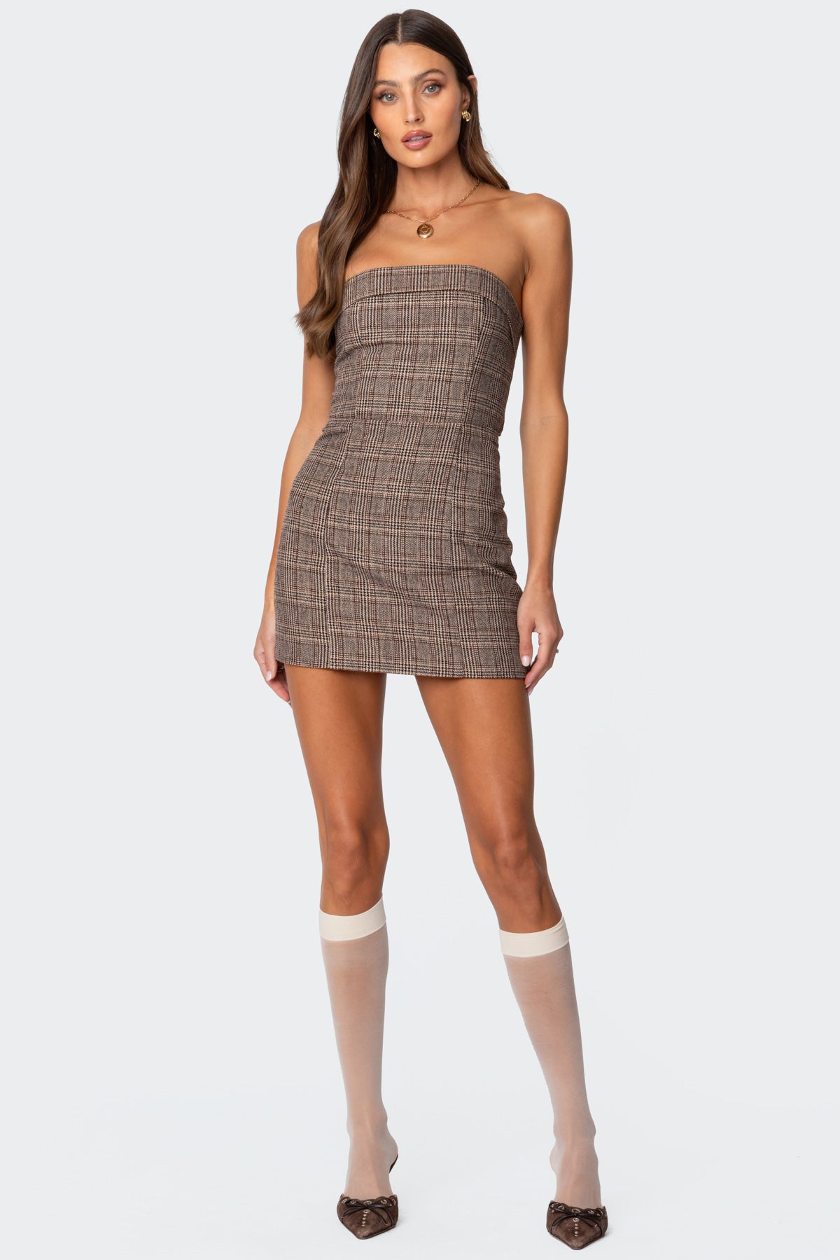 Boss Mode Plaid Mini Dress - Image 3