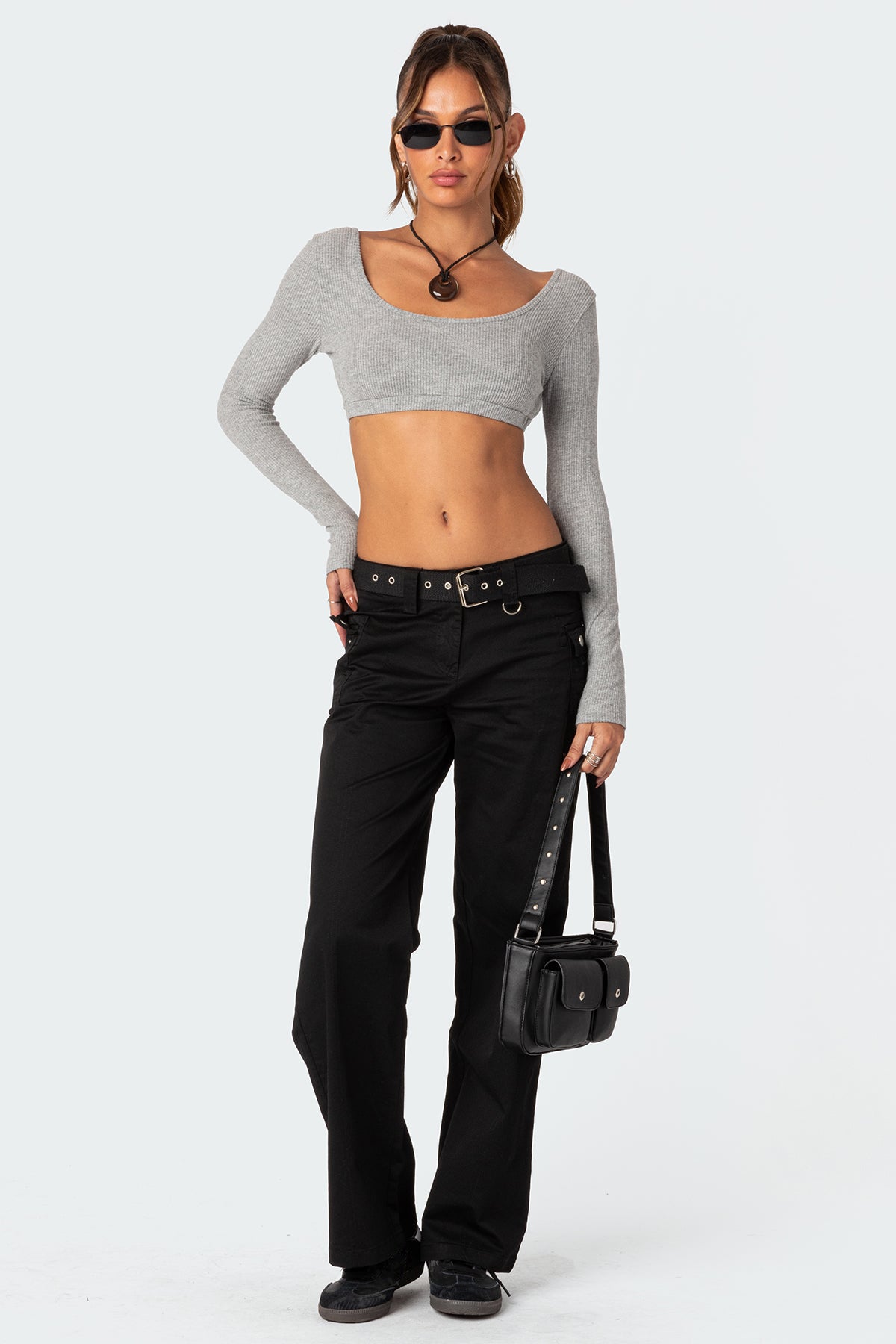 Sydney Ribbed Open Back Crop Top - Image 5