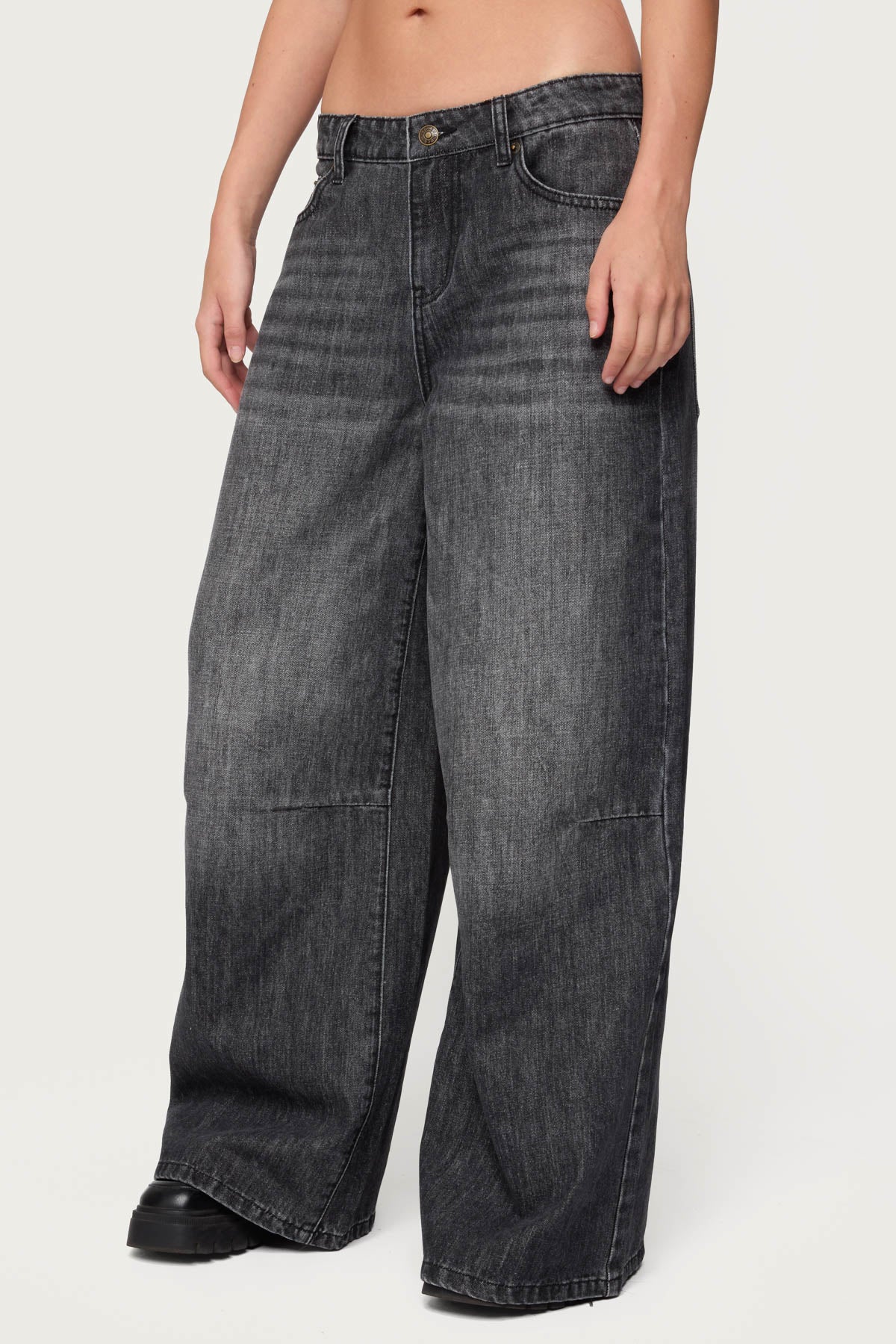 Skater Girl Washed Low Rise Jeans - Image 3