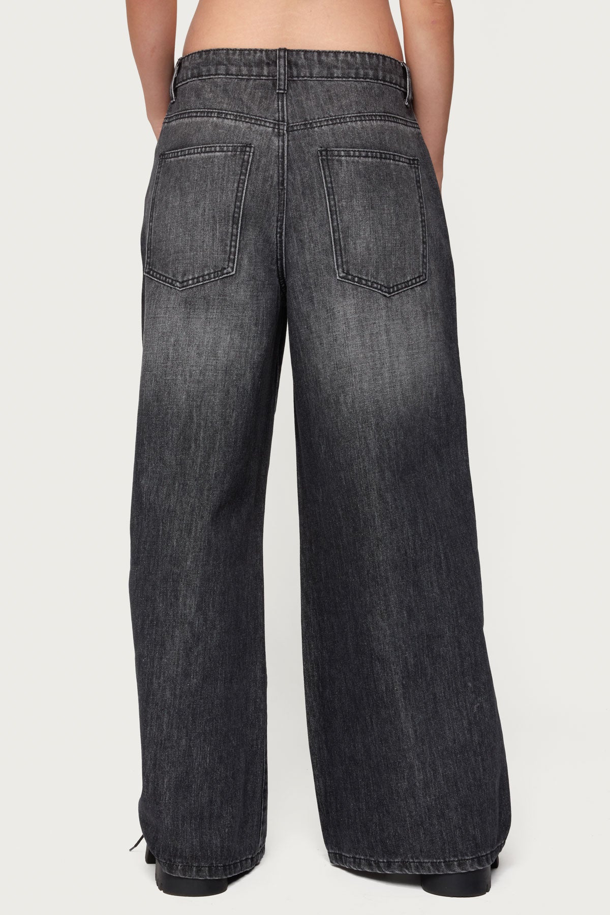 Skater Girl Washed Low Rise Jeans - Image 4