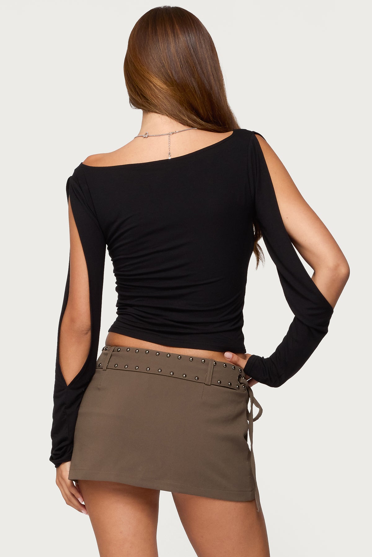 Cade Cutout Sleeves Boat Neck Top - Image 4