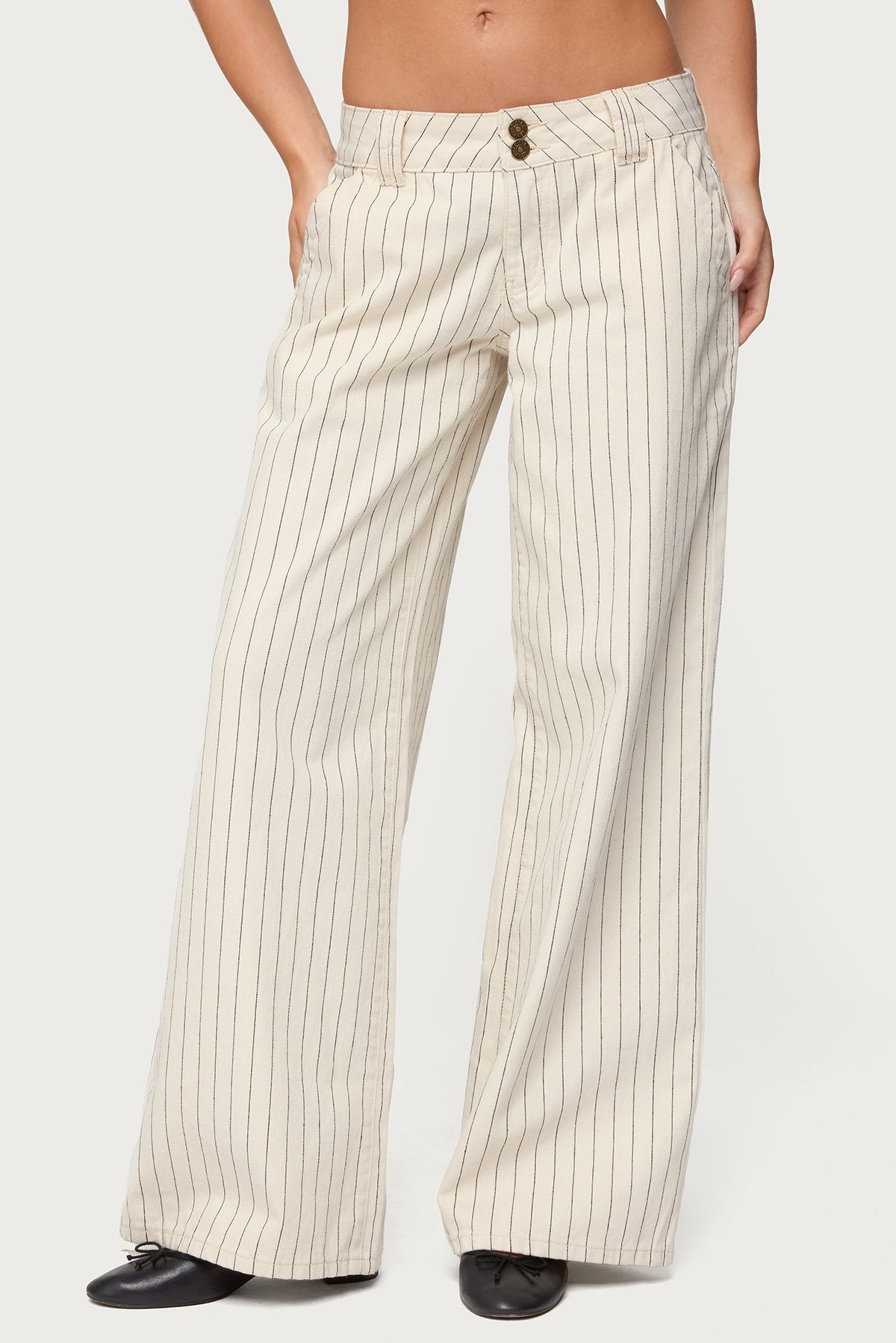 Cory Striped Low Rise Jeans - Image 2