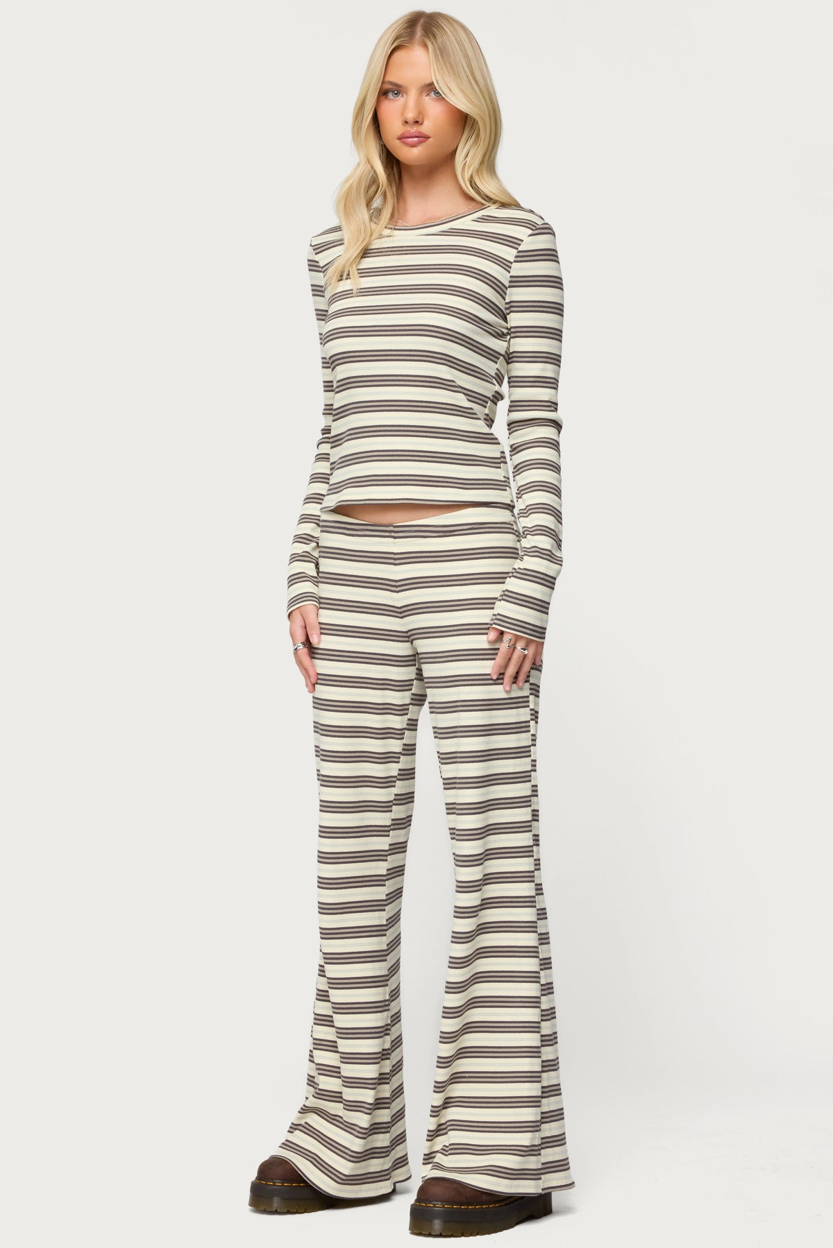 Avalie Striped Ribbed Pants - Image 3