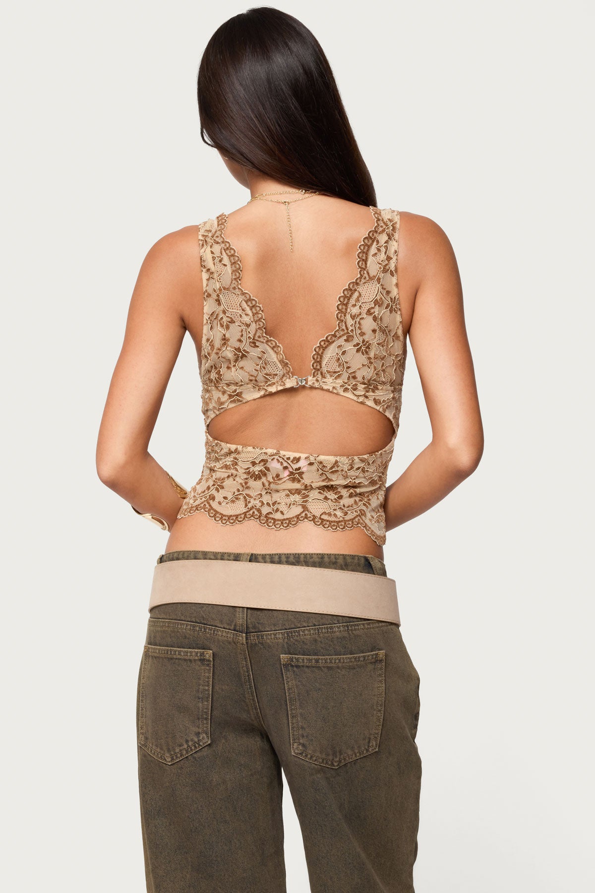 Araura Velvet Floral Sheer Top - Image 5