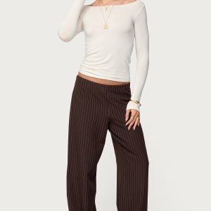 Kerie Pinstripe Low Rise Pants
