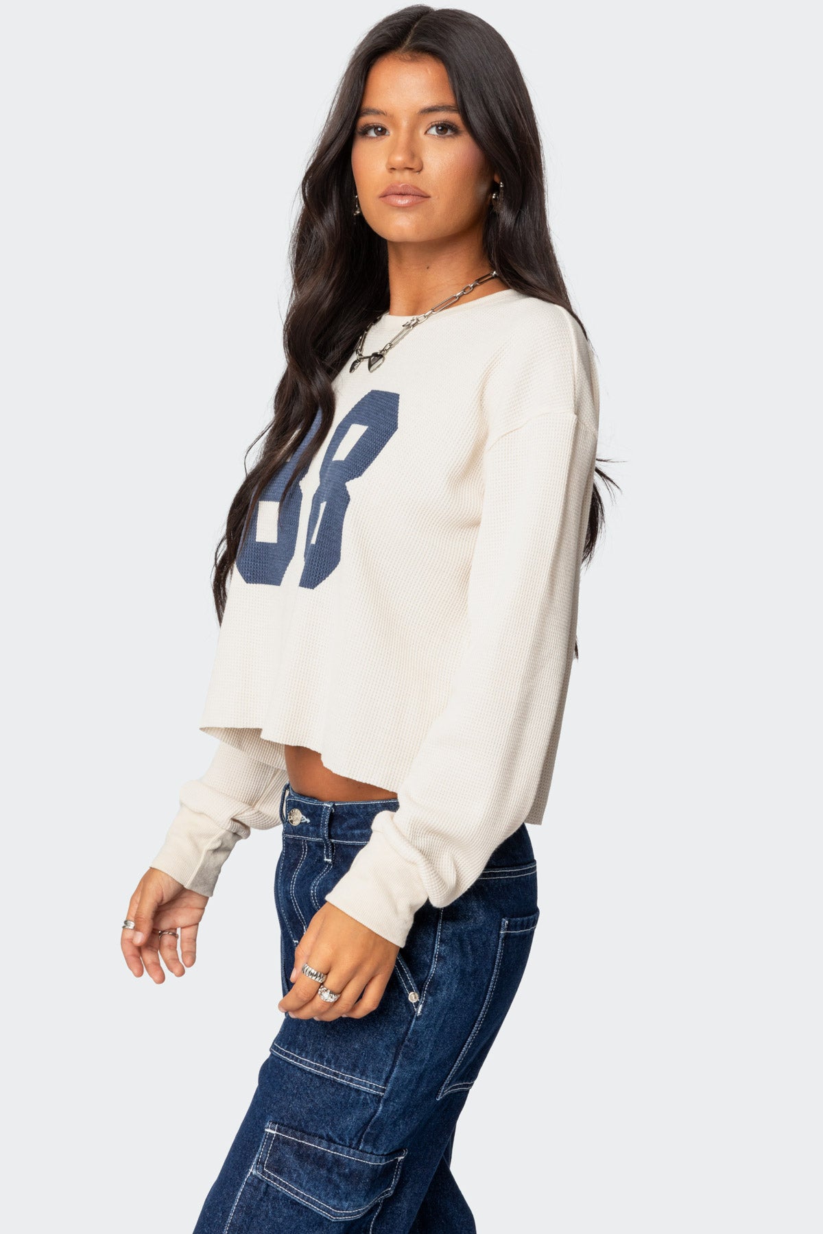 88 Waffle Long Sleeve T Shirt - Image 3