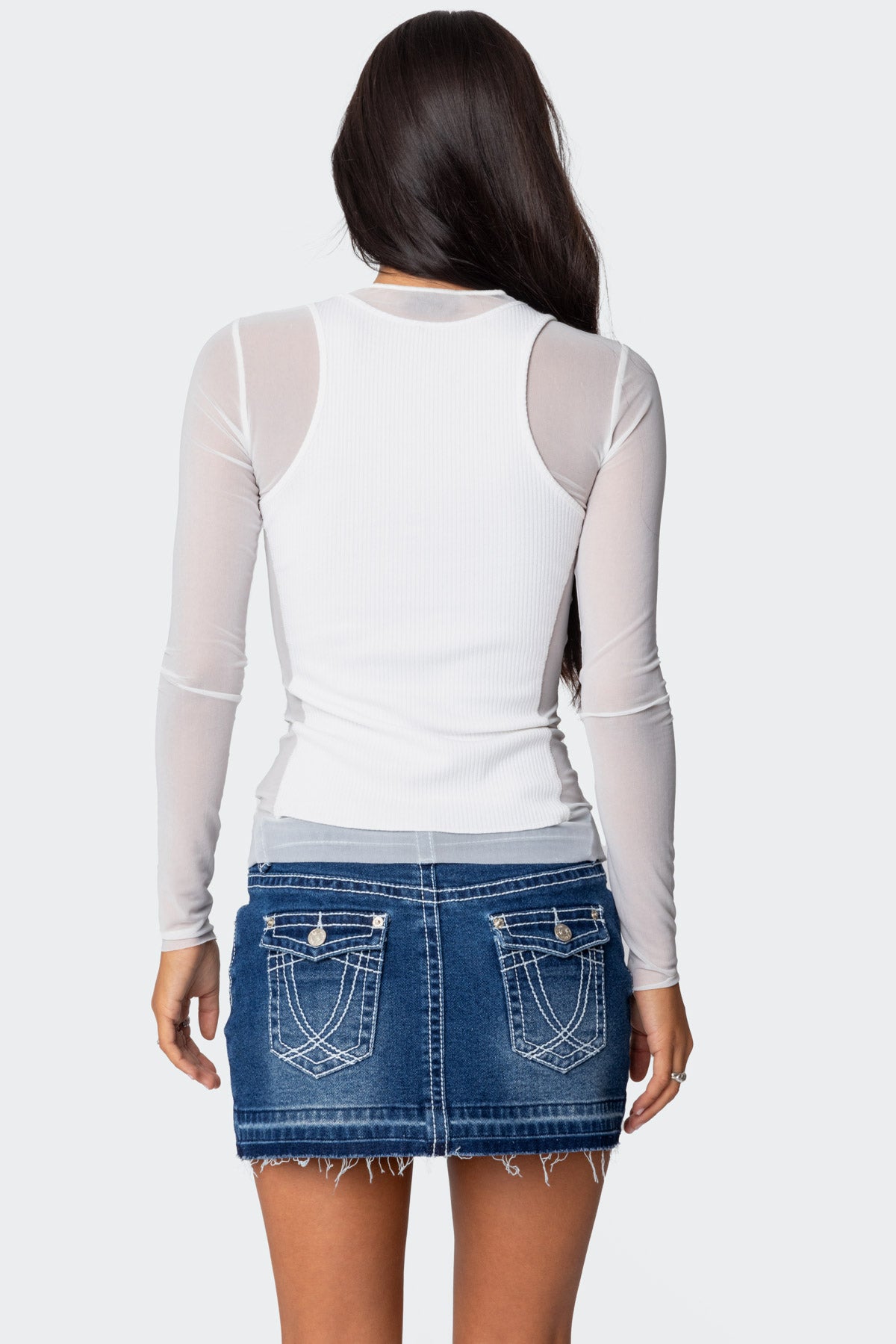 Rib Tank Layered Mesh Top - Image 5