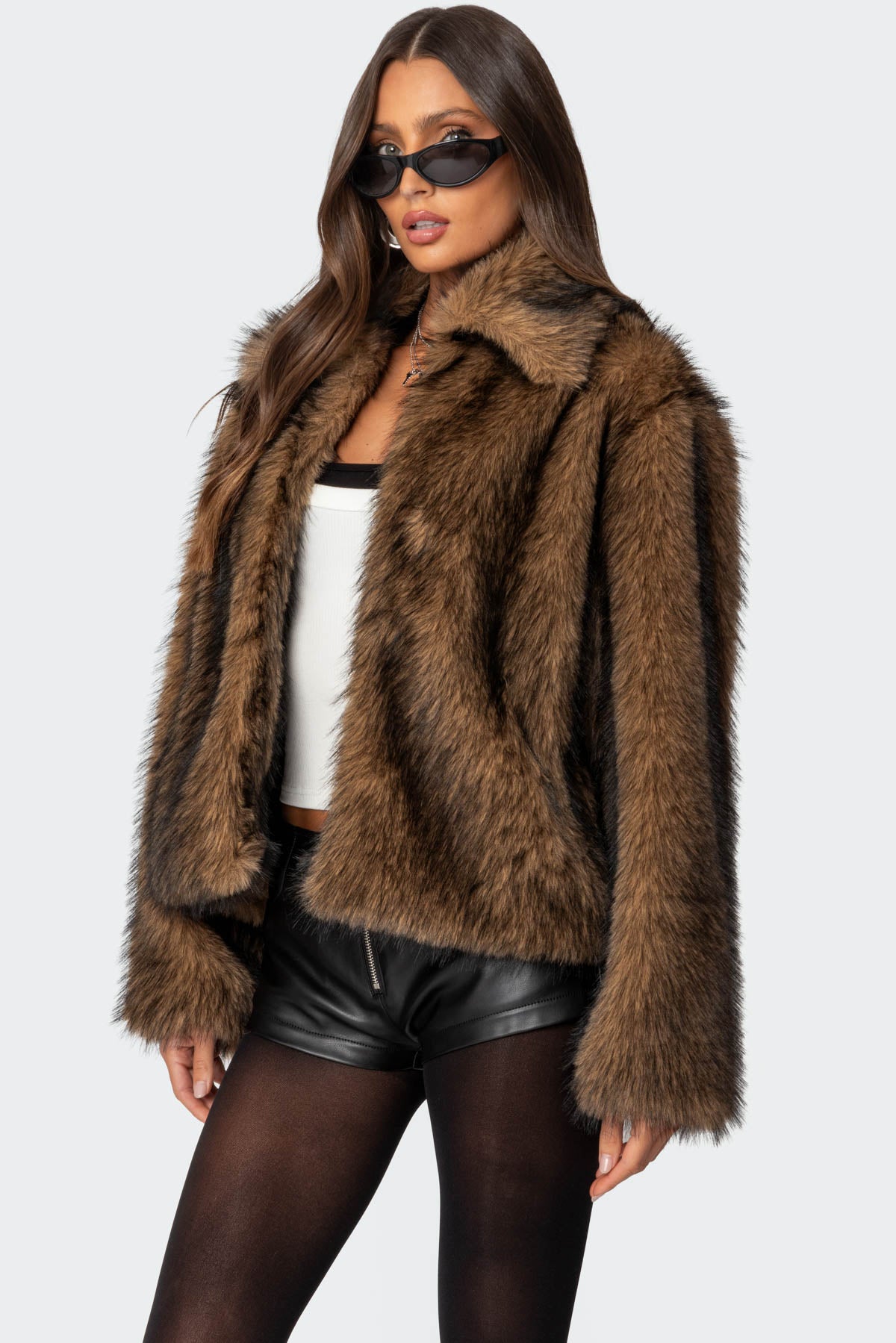 Mob Wife Faux Fur Jacket - Image 3