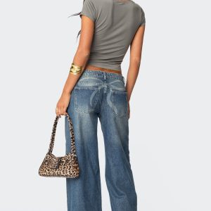 Vyxen Vintage Washed Low Rise Jeans