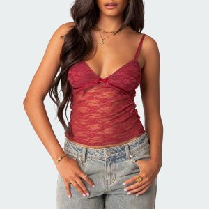 Eira Sheer Lace Tank Top