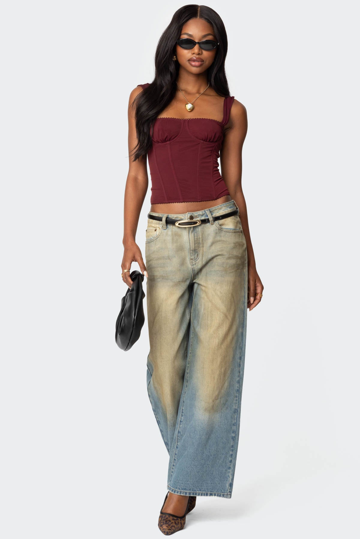 Marcella Wide Strap Mesh Corset - Image 2